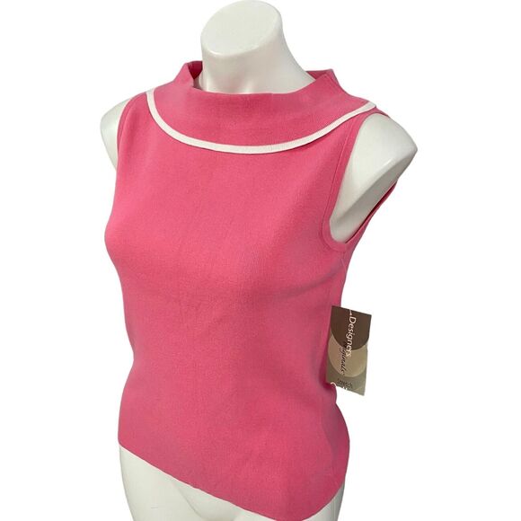 Designers Originals Top Womens Small Pink Sweater Swank Shell Work Officecore - Picture 8 of 15